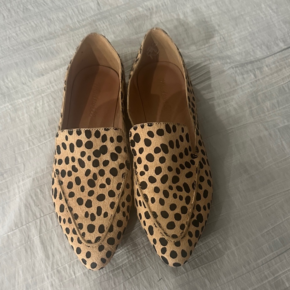Madewell Beige and Black Cheetah Print Flats